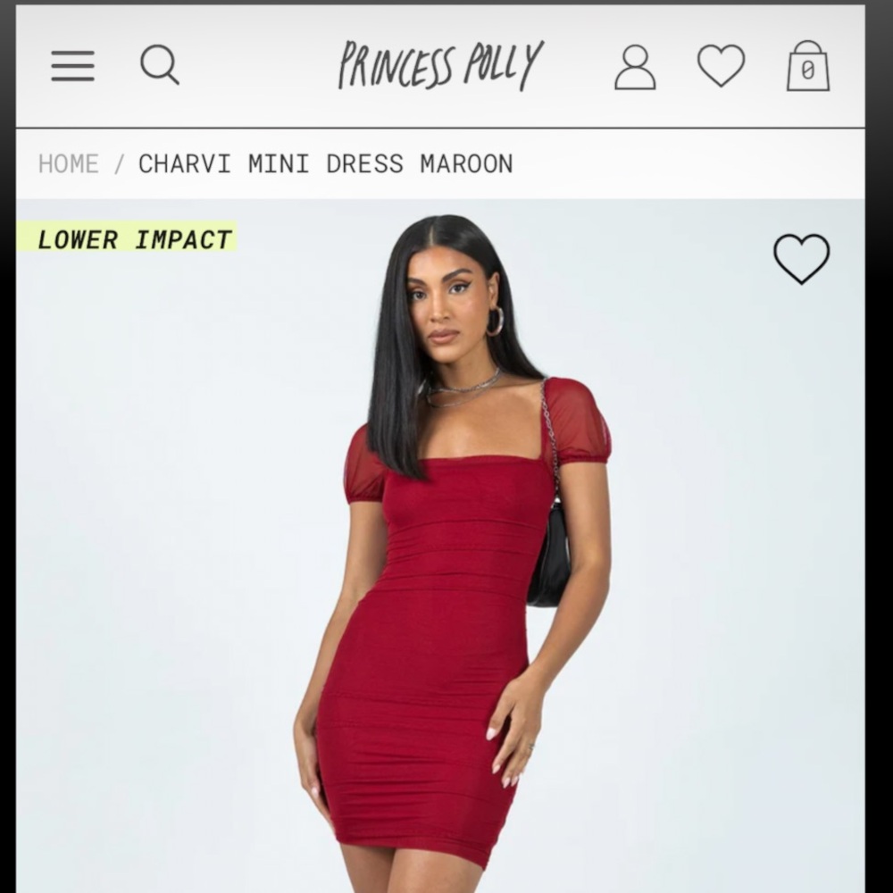 Princess Polly Scarlet Off-Shoulder Mini Dress - Picture 3 of 4